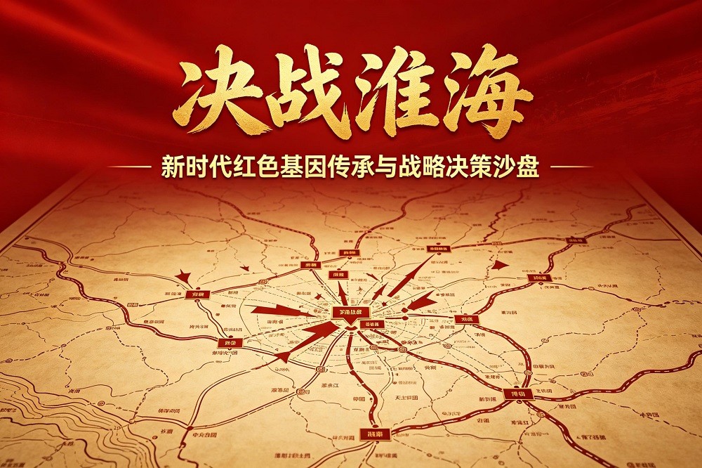 決戰(zhàn)淮?！聲r代紅色基因傳承與戰(zhàn)略決策沙盤